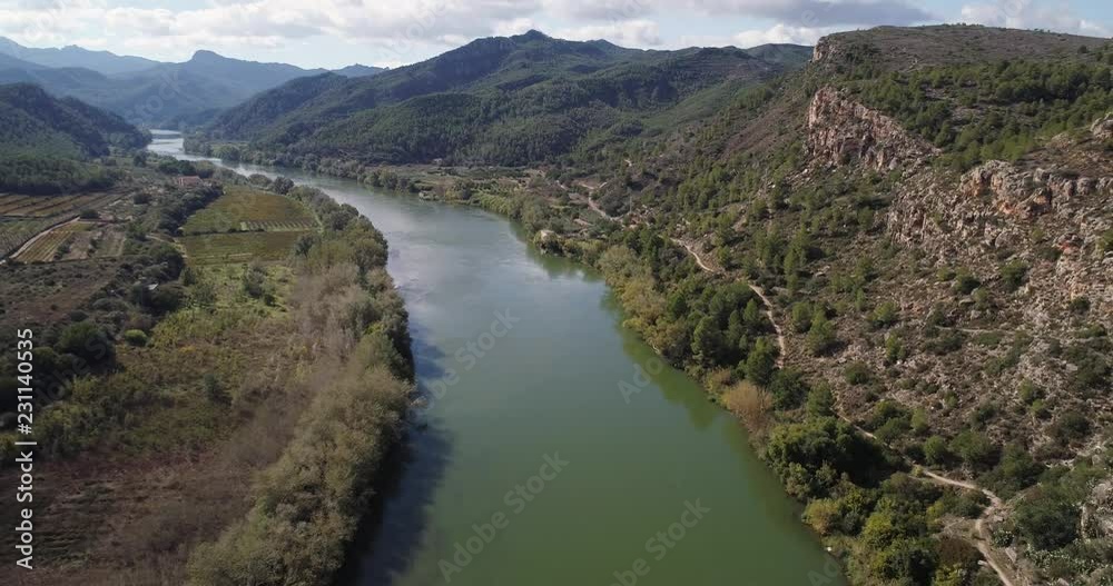 Ebro river at Miravet in Catalonia Ebro river at Miravet in Catalonia