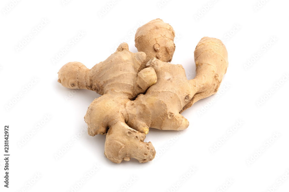 ginger on white background ginger on white background