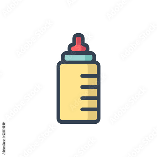 baby bottle icon filled outline style
