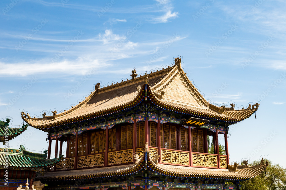 Aug 2017 - Jiayuguan Fort, Gansu province, China - Entry gate of Jiayuguan Fort. Known as 