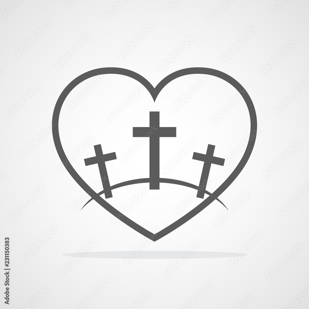 Obraz premium Calvary icon. Vector illustration.