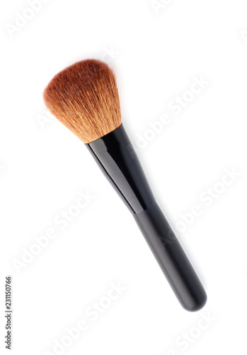 make up brush powder blusher isolated on white background