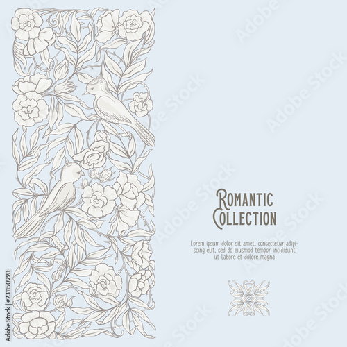 Template for invitation, greeting card banner, gift voucher