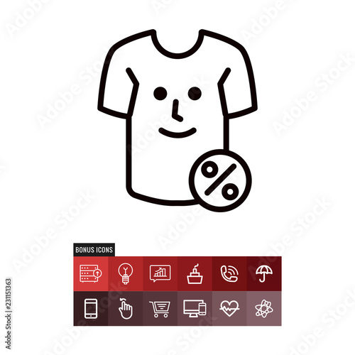 Cloth cyber monday vector icon