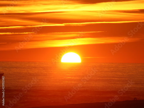 sunset over the sea © Maarten