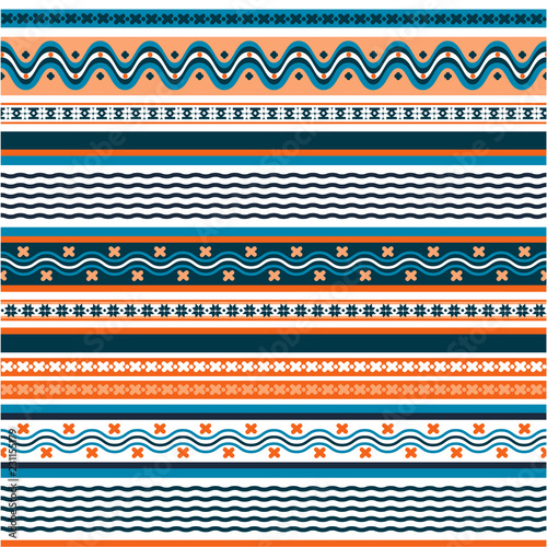 Winter seamless background colorful patterns in Hugge style.