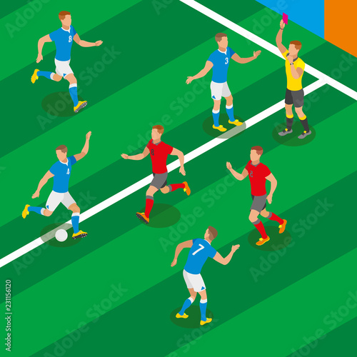 Football Isometric Composition