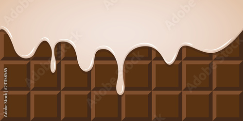 sugar glaze on chocolate bar sweet background