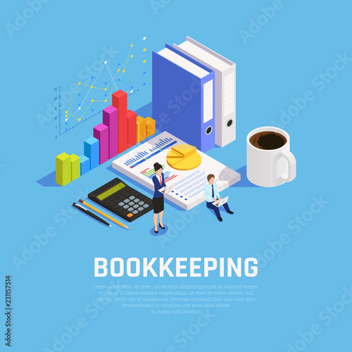 Book Keeping Isometric Composition