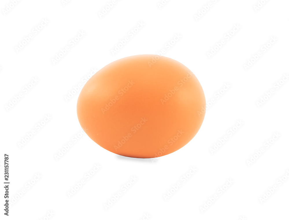 Single chiсken egg isolated over white Single chiсken egg isolated over white