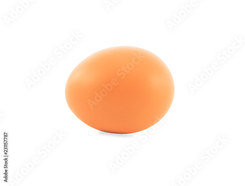 Single chiсken egg isolated over white