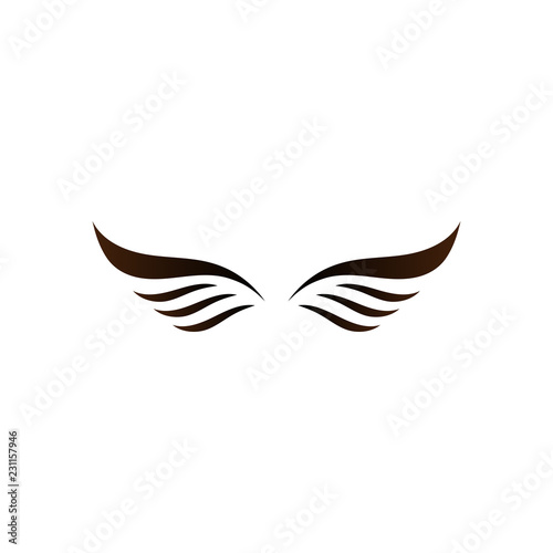 Simple wing logo, icon vector design element