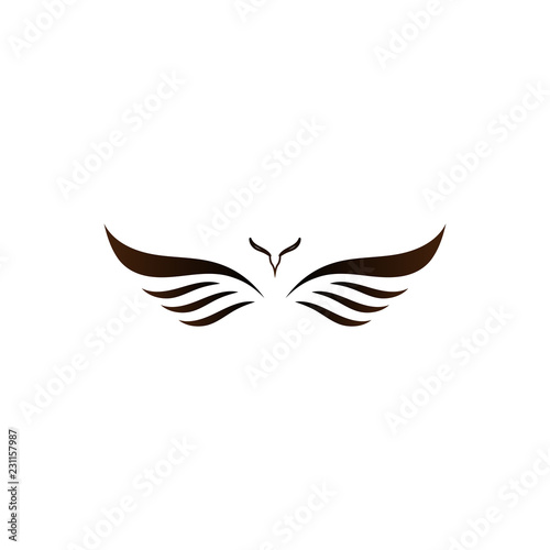 Simple wing logo, icon vector design element