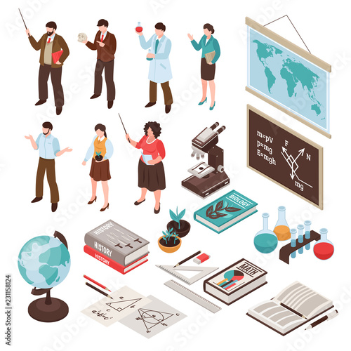 Teachers And School Set