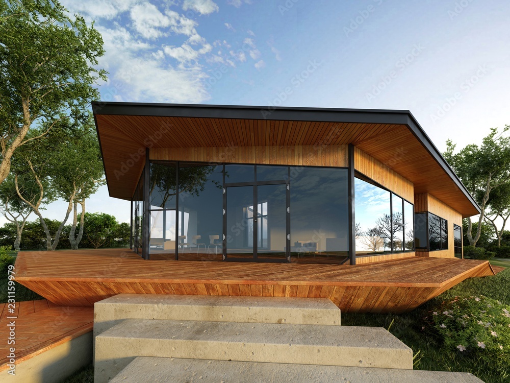 3d render of building exterior
