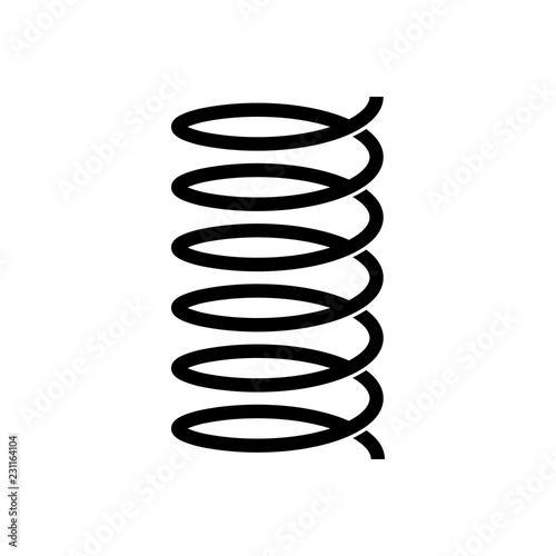 Spiral spring vector icon.