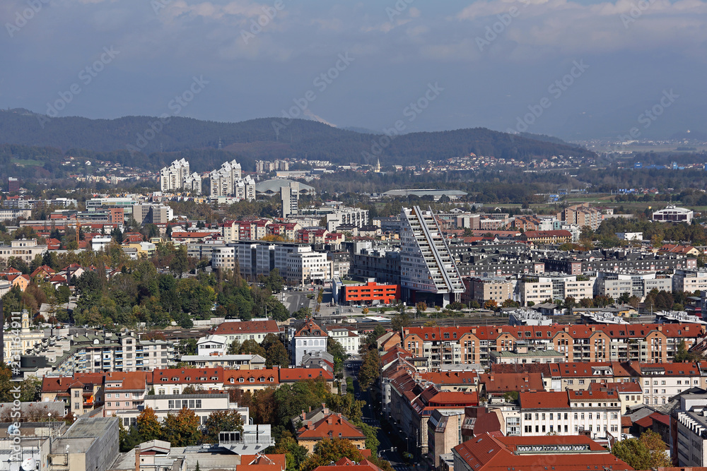Ljubljana Buildings Aerial