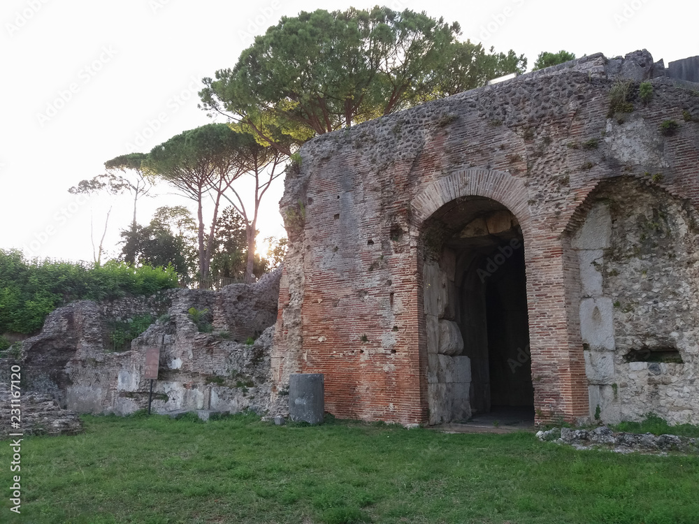 Roman ruins in Monte Cassino