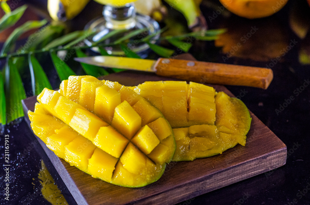 ripe mango on the table