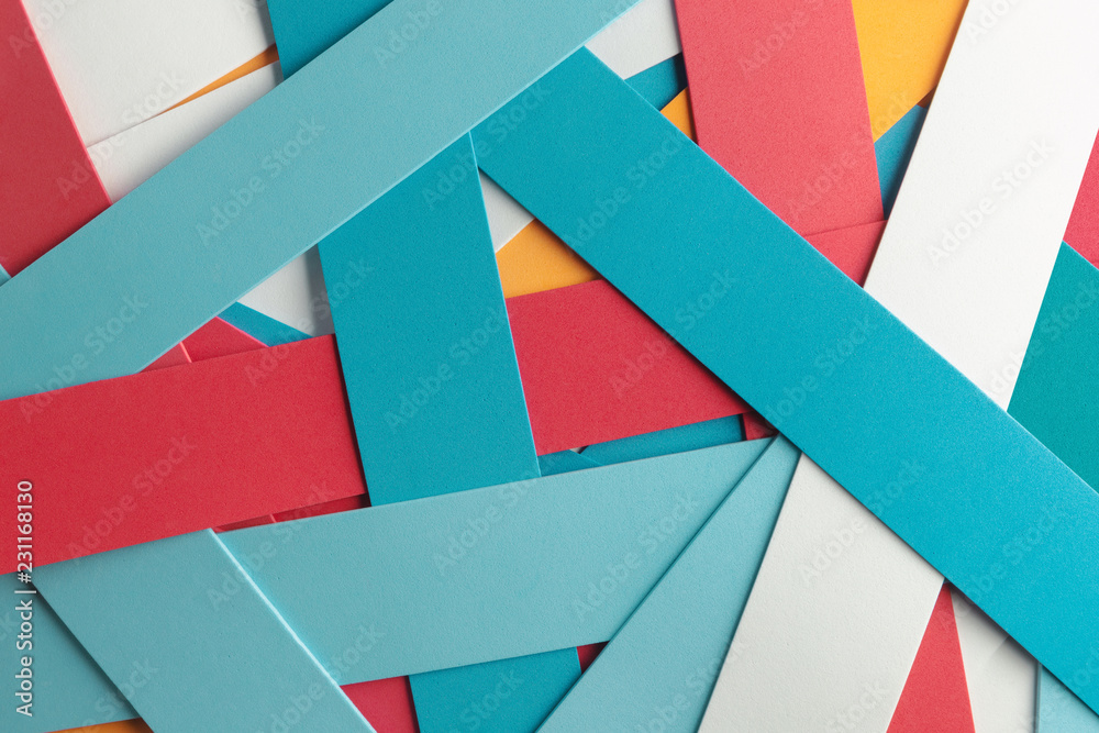 Obraz premium Geometric composition with colored elements, abstract background