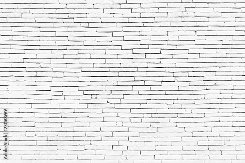 White brick wall as a background or texture