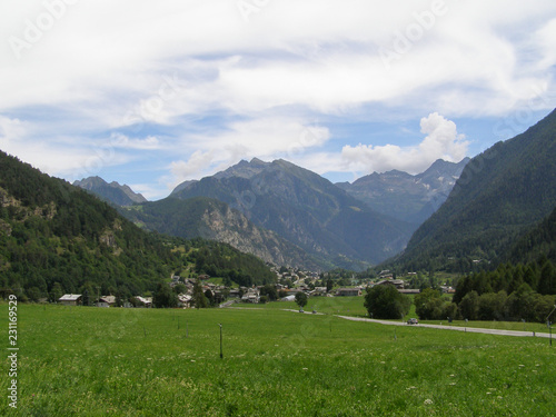 Brusson mountains in Aosta Valley