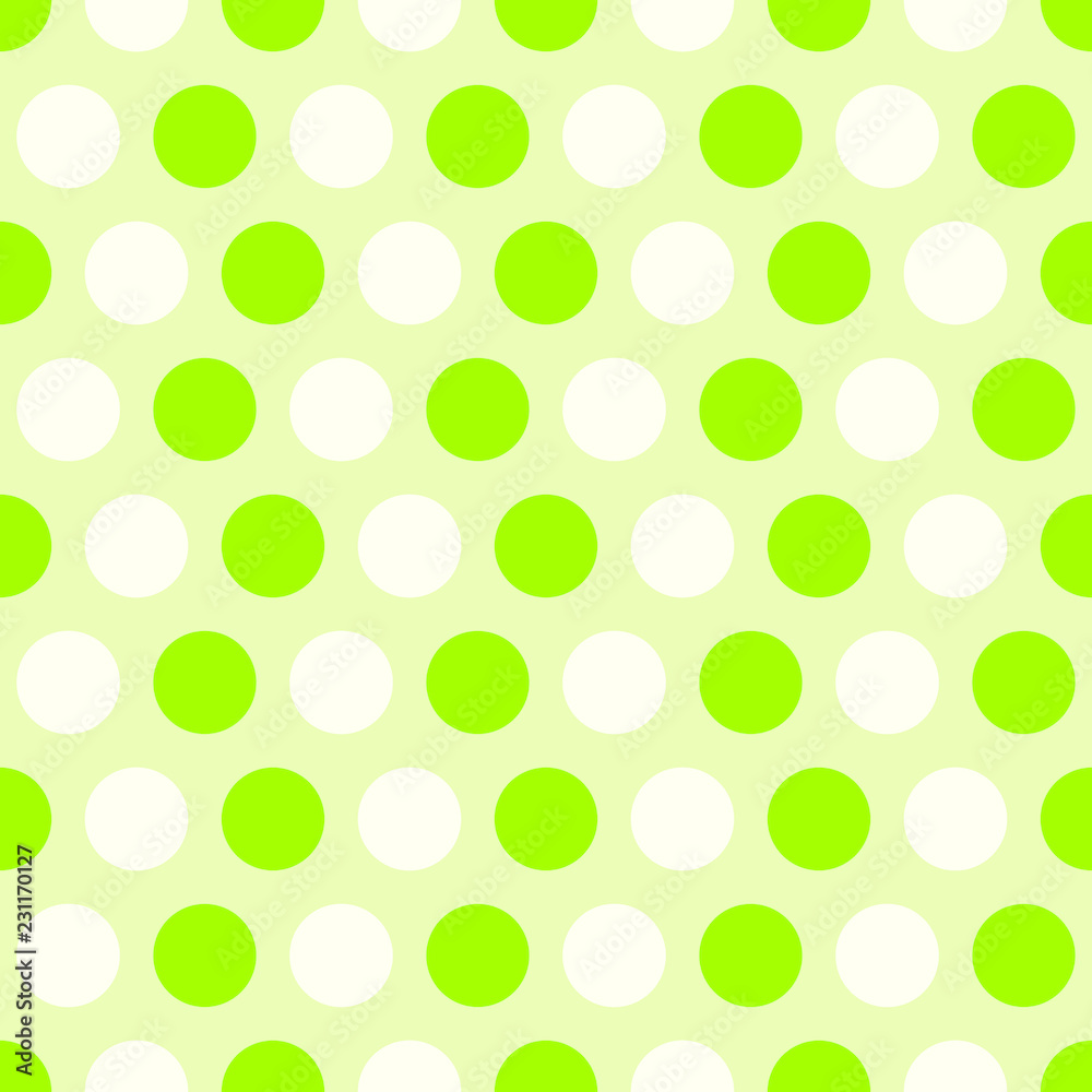 Circles seamless vector pattern. Colored background in different balls and dots