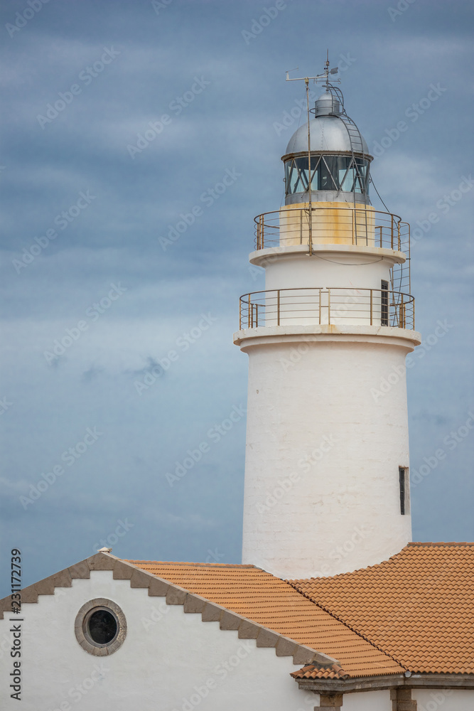 Capdepera lighthouse, Far de Capdepera, at Punta de Capdepera in Cala Rajada, Capdepera, Mallorca, Balearic Islands, Spain