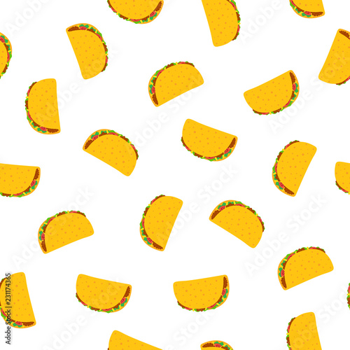 Tacos seamless vector pattern