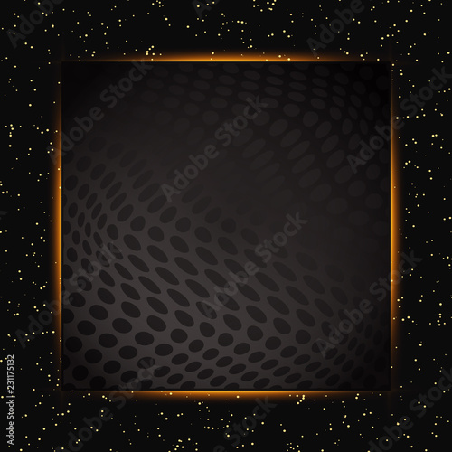 Luxury black and gold background. Design for presentation, concert, show