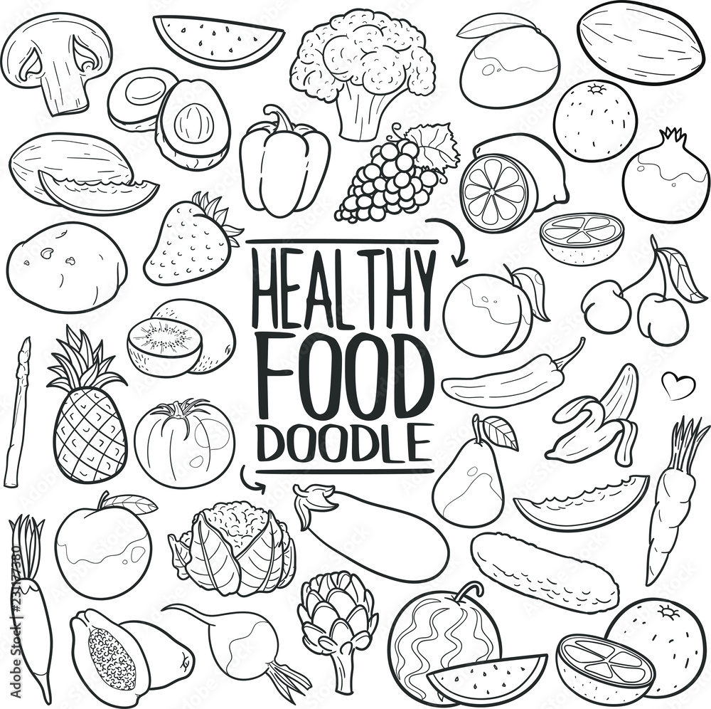 Healthy Food Drawing Images - Free Download on Freepik-saigonsouth.com.vn