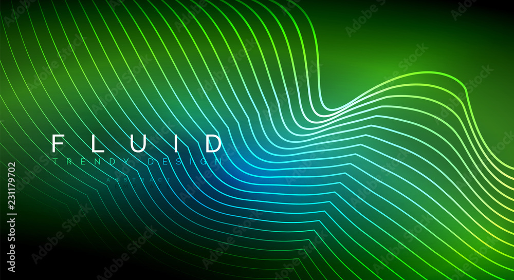 Digital flowing wave particles abstract background