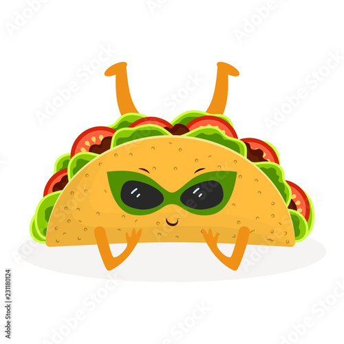 cartoon cute taco