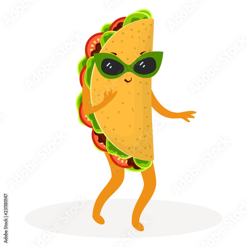 cartoon cute taco