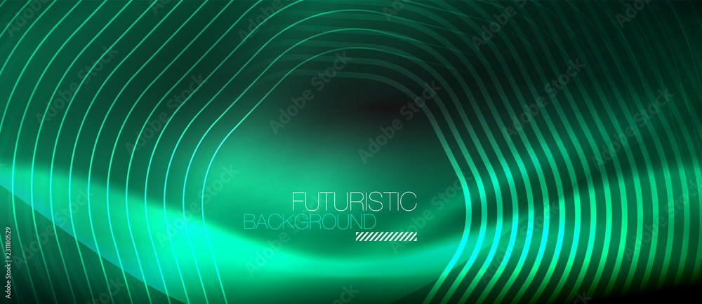 Neon glowing lines, magic energy space light concept, abstract background wallpaper design Neon glowing lines, magic energy space light concept, abstract background wallpaper design