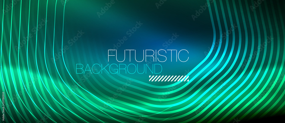 Neon glowing lines, magic energy space light concept, abstract background wallpaper design Neon glowing lines, magic energy space light concept, abstract background wallpaper design