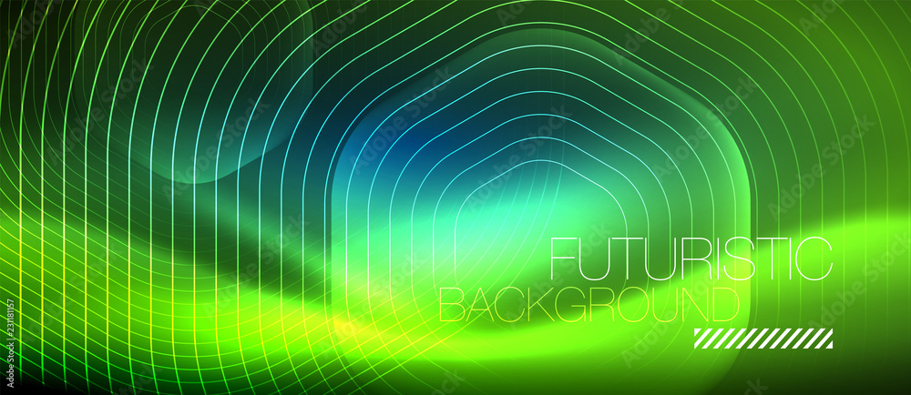 Neon glowing lines, magic energy space light concept, abstract background wallpaper design Neon glowing lines, magic energy space light concept, abstract background wallpaper design