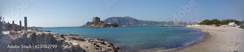 Kefalos  Palaiokastro Ancient Basilica Kos Greece panorama