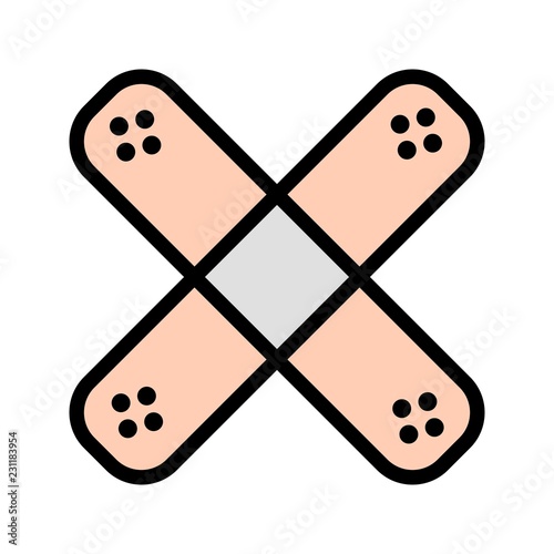 Band Aid Medical Line Filled Icon