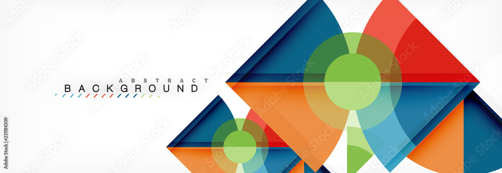 Triangles and circle geometric background Triangles and circle geometric background