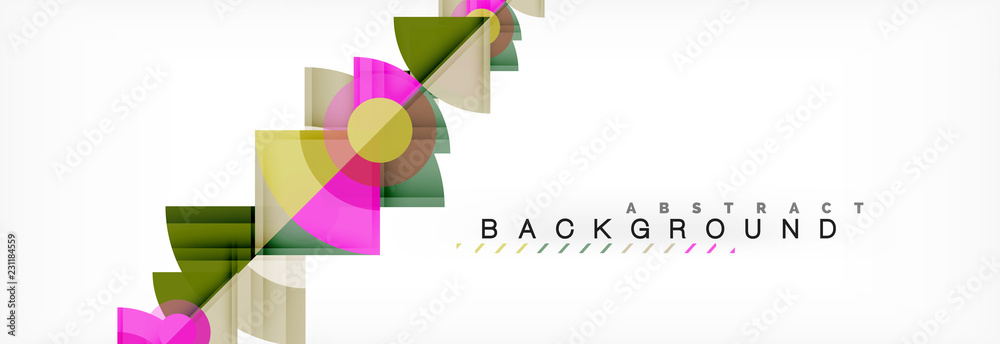Trendy circles composition geometric background Trendy circles composition geometric background