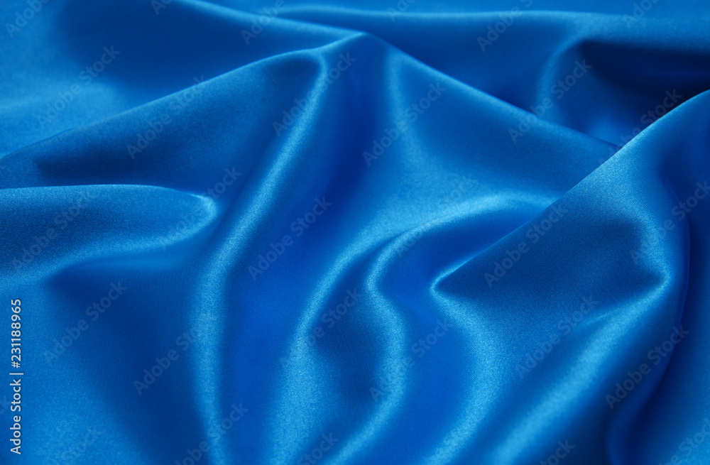 Obraz premium Smooth elegant blue satin can use as background
