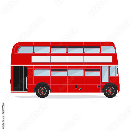 Vector. London buses colored silhouette