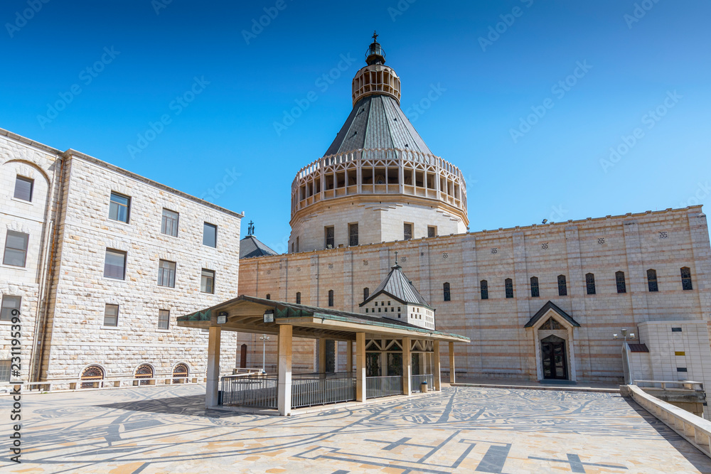 Basilica of Annunciation in Nazareth, Galilee, Israel.