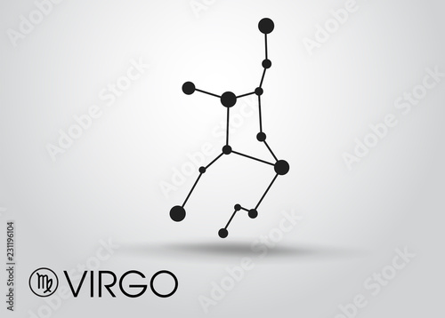 Zodiac and  Grey Gradient Background. Illustration Vector EPS10.