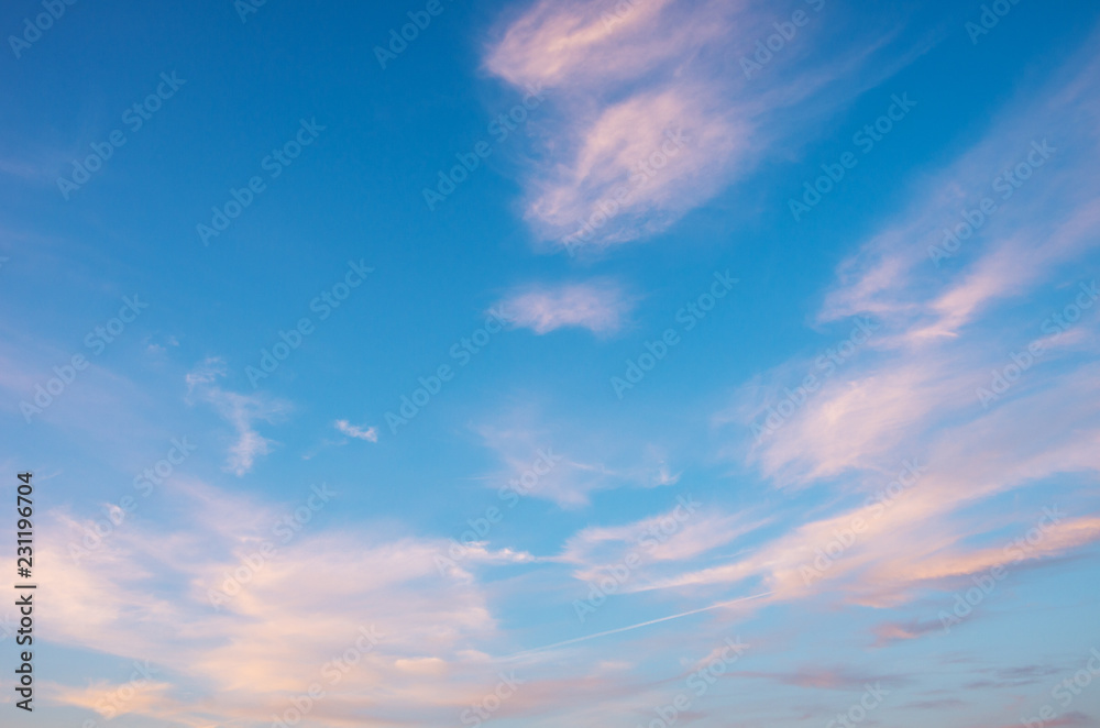 Fototapeta premium White clouds in blue sky.