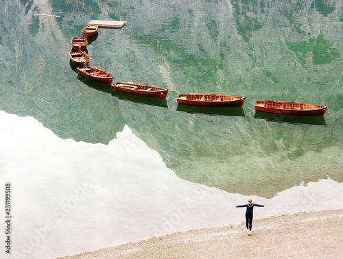 Canvastavla Lago di Braies