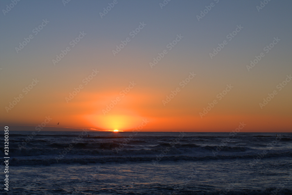 sunrise over the sea,horizon,sky,light,sun,seascape,water,nature,waves,morning