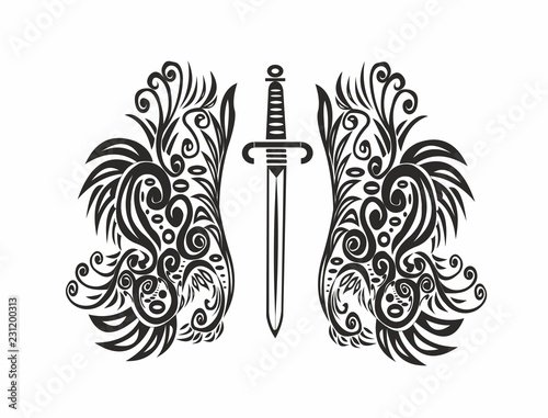 Illustrated Abstraction Sword