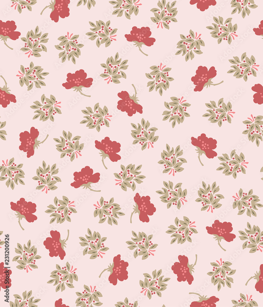 Fototapeta premium Seamless floral pattren with flower in vector.